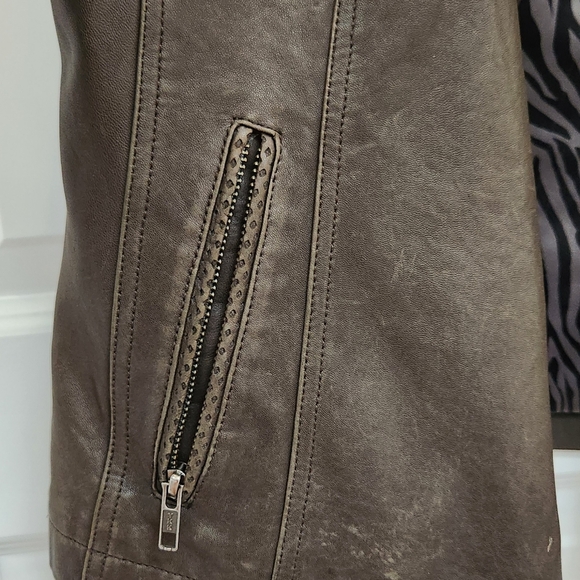 Mackage Leather Jacket, Small Brownish - Picture 3 of 8